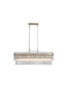 Searchlight® I Пендел Lara Oval - злато и прозрачни стъклени пръчки I 8 x E14 - 11400-8GO
