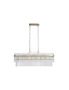 Searchlight® I Пендел Lara Oval - злато и прозрачни стъклени пръчки I 8 x E14 - 11400-8GO - 2