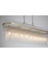 Searchlight® I Пендел Lara Oval - злато и прозрачни стъклени пръчки I 8 x E14 - 11400-8GO - 3