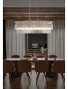 Searchlight® I Пендел Lara Oval - злато и прозрачни стъклени пръчки I 8 x E14 - 11400-8GO - 5
