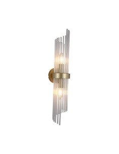 Searchlight® I Аплик Lara - златист метал и прозрачни стъклени пръчки I 2 x E14 - 11500-2GO - Цена | LEDs4economy