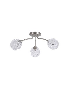 Searchlight® I Astral плафон, сатен никел метал със стъклени абажури I 3 x G9 - 11523-3SN - Цена | LEDs4economy 2