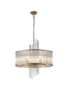 Searchlight® I Пендел Lara, злато с прозрачни стъклени пръчици I 6 x E14 - 11600-6GO