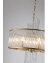 Searchlight® I Пендел Lara, злато с прозрачни стъклени пръчици I 6 x E14 - 11600-6GO - 3
