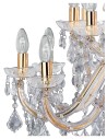 Searchlight® I Полилей Marie Therese - полиран месинг и прозрачен кристал I 30 x E14 - 1214-30 - 3