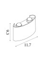 Searchlight® I LED Аплик Shadows, черен алуминий I 4 x LED - 1224-4BK - 3