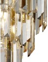 Searchlight® I Clarissa плафон - хром и прозрачно, опушено и кехлибарено стъкло I 5 x E14 - 1225-5CC - 3