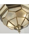 Searchlight® I Pisa II плафон - Античен месинг, метал и киселинно стъкло I 2 x E14 - 1243-12 - 3