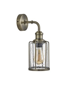 Searchlight® I Аплик Pipes - Античен месинг, метал и семена от стъкло I 1 x E27 - 1261AB - Цена | LEDs4economy 2