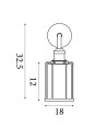 Searchlight® I Аплик Pipes - Античен месинг, метал и семена от стъкло I 1 x E27 - 1261AB - 4