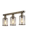 Searchlight® I Pipes плафон - Античен месинг, метал и стъкло с филц I 3 x E27 - 1263-3AB