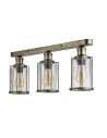 Searchlight® I Pipes плафон - Античен месинг, метал и стъкло с филц I 3 x E27 - 1263-3AB - 2