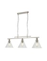 Searchlight® I Пендел Pyramid - сатенено сребрист метал и стъкло I 3 x E27 - 1277-3SS