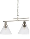 Searchlight® I Пендел Pyramid - сатенено сребрист метал и стъкло I 3 x E27 - 1277-3SS - 3