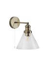 Searchlight® I Аплик Pyramid - Античен месинг, метал и стъкло I 1 x E27 - 1277AB - 2