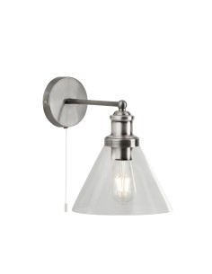 Searchlight® I Аплик Pyramid - сатенено сребристо и стъклени абажури I 1 x E27 - 1277SS - Цена | LEDs4economy