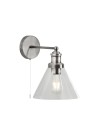 Searchlight® I Аплик Pyramid - сатенено сребристо и стъклени абажури I 1 x E27 - 1277SS