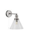 Searchlight® I Аплик Pyramid - сатенено сребристо и стъклени абажури I 1 x E27 - 1277SS - 2