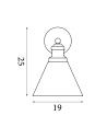Searchlight® I Аплик Pyramid - сатенено сребристо и стъклени абажури I 1 x E27 - 1277SS - 4