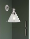 Searchlight® I Аплик Pyramid - сатенено сребристо и стъклени абажури I 1 x E27 - 1277SS - 5