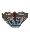 Searchlight® I Аплик Dragonfly - Античен месинг, метал и витражи I 1 x E14 - 1283-17 - 2