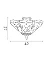 Searchlight® I Плафона Dragonfly - Античен месинг и витраж I 3 x E14 - 1289-16 - 4