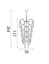 Searchlight® I Полилей Waterfall - хромиран метал и кристал I 13 x E14 - 1313-13CC - 4
