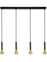Searchlight® I Пендел Signal Bar - черен и злато I 4 x GU10 - 13611-4BGO - 2