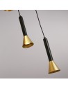 Searchlight® I Пендел Signal - черен и злато I 5 x GU10 - 13611-5BGO - 3