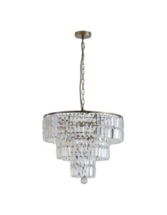 Searchlight® I Пендел Empire - античен месинг и прозрачен кристал I 5 x E14 - 1375-5AB - Цена | LEDs4economy 2