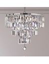 Searchlight® I Пендел Empire - хромиран метал и прозрачен кристал I 5 x E14 - 1375-5CC - 5