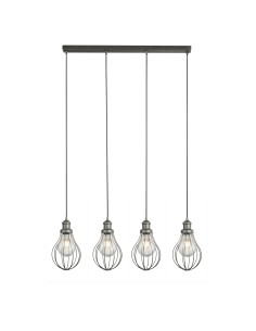 Searchlight® I Пендел Balloon Cage - калаен метал I 4 x E27 - 1384-4PW - Цена | LEDs4economy