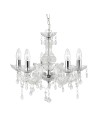 Searchlight® I Пендел Marie Therese - прозрачно стъкло и акрил I 5 x E14 - 1455-5CL