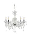 Searchlight® I Пендел Marie Therese - прозрачно стъкло и акрил I 5 x E14 - 1455-5CL - 2