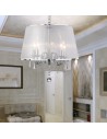 Searchlight® I Venetian Пендел - хром, абажур от воал и кристално стъкло I 5 x E14 - 1485-5CC - 5
