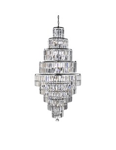 Searchlight® I Полилей Empire - хромиран метал и прозрачен кристал I 13 x E14 - 1500CC - Цена | LEDs4economy
