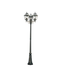 Searchlight® I Градински стълб в New Orleans - черно злато, метал и стъкло I 3 x E27 - 1528-3 - Цена | LEDs4economy