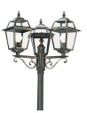 Searchlight® I Градински стълб в New Orleans - черно злато, метал и стъкло I 3 x E27 - 1528-3 - 3