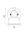 Searchlight® I Focus Спот - черен метал I 1 x GU10 - 1541BK - 4
