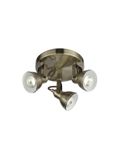 Searchlight® I Спот Focus - Античен месинг I 3 x GU10 - 1543AB - Цена | LEDs4economy
