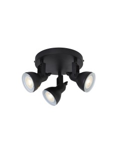 Searchlight® I Спот Focus - черен метал I 3 x GU10 - 1543BK - Цена | LEDs4economy