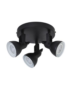 Searchlight® I Спот Focus - черен метал I 3 x GU10 - 1543BK - Цена | LEDs4economy 2