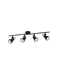 Searchlight® I Спот Focus - черен метал I 4 x GU10 - 1544BK - Цена | LEDs4economy