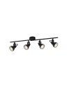 Searchlight® I Спот Focus - черен метал I 4 x GU10 - 1544BK