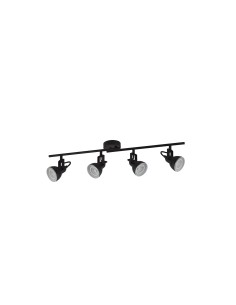 Searchlight® I Спот Focus - черен метал I 4 x GU10 - 1544BK - Цена | LEDs4economy 2