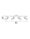 Searchlight® I Спот Focus - черен метал I 4 x GU10 - 1544BK - 4