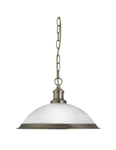 Searchlight® I Пендел Bistro - Античен месинг и киселинно стъкло I 1 x E27 - 1591AB - Цена | LEDs4economy