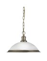 Searchlight® I Пендел Bistro - Античен месинг и киселинно стъкло I 1 x E27 - 1591AB