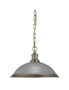 Searchlight® I Пендел Bistro - Античен месинг и киселинно стъкло I 1 x E27 - 1591AB - Цена | LEDs4economy 2