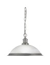 Searchlight® I Пендел Bistro - сатенено сребрист метал и киселинно стъкло I 1 x E27 - 1591SS